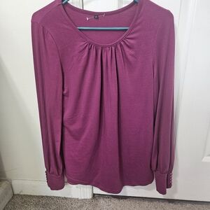 Women's Purple Long Sleeve Top